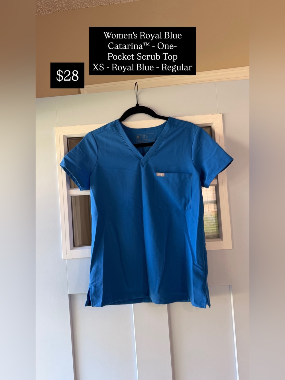 Figs V-Neck One-Pocket Tunic in Royal Blue